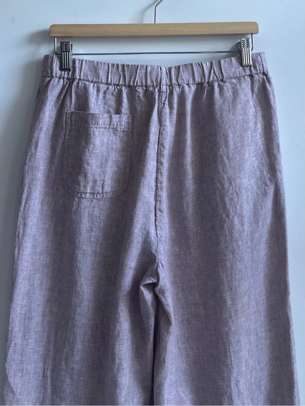 Quince 100% European Linen Pants Vintage Pink Chambray Medium